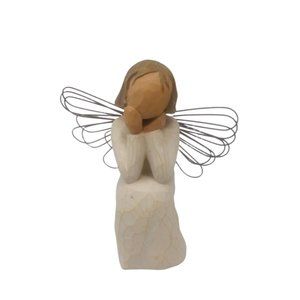 Willow Tree Caring Angel Sitting Demdaco Susan Lordi 2001  Littlest Angel